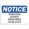Signmission OSHA Notice Sign, 10" H, 14" W, Aluminum, Asbestos Gasket Presumed To Be Used Sign, Landscape OS-NS-A-1014-L-10177 - alternate 1